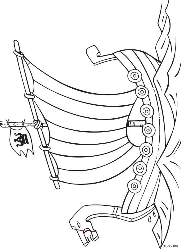 Plansa de colorat cu Vicky Vikingul 5 30